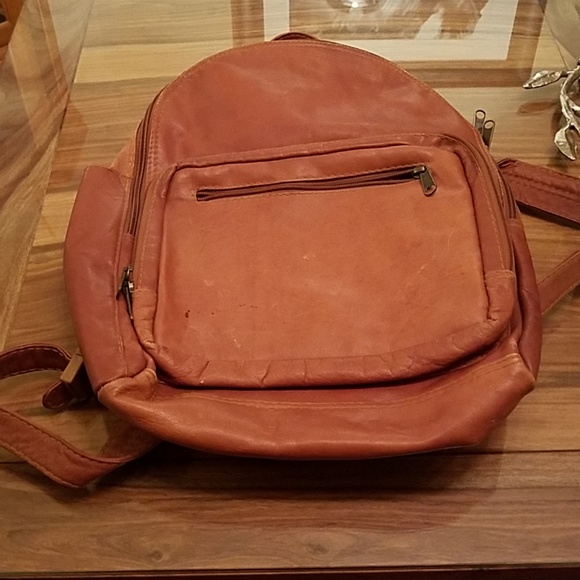 boulder ridge leather backpack
